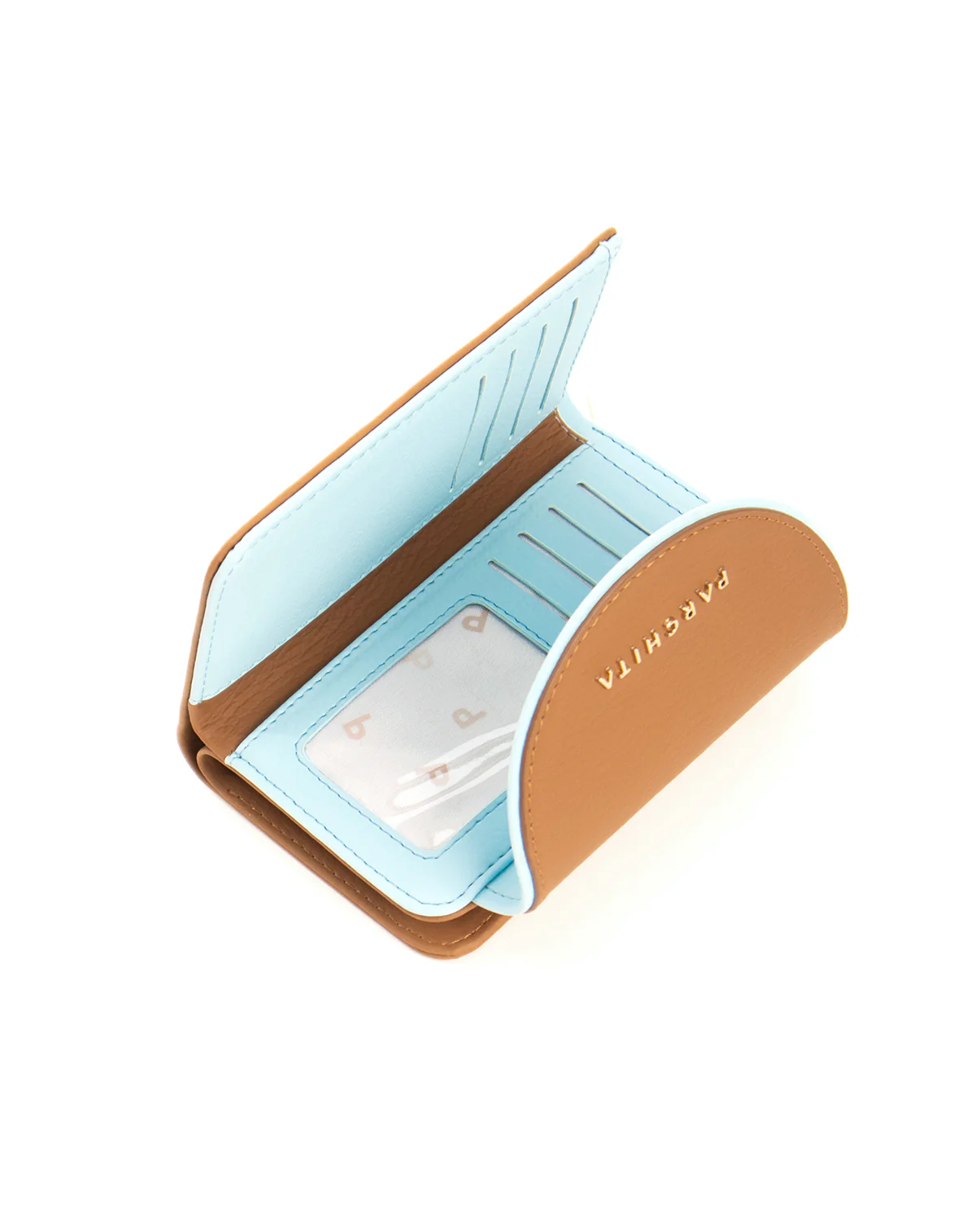 Parchita Billetera Becca Miel X Azul