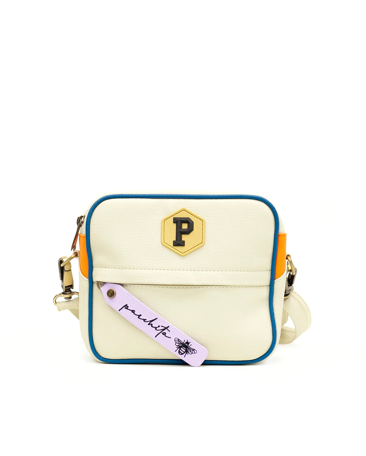 Bandolera Parchita Panal Beige & Mandarina