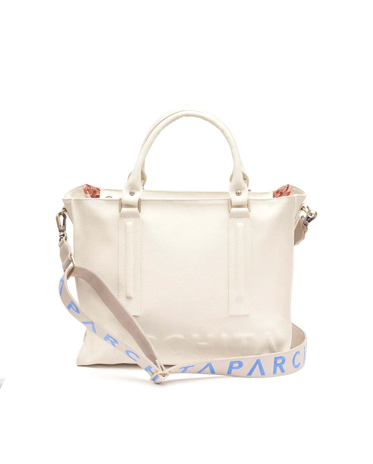 Parchita Beige Emilio Bag / Grey and Blue Strap