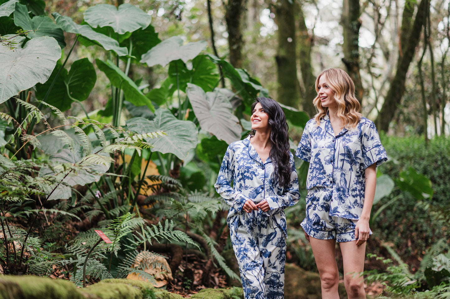 Pajama Bambula Selva Africana Azul (SHORT-SLEEVED AND SHORT)