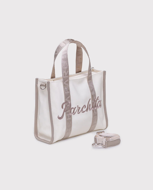 Parchita Mini Shopping Julia Ivory Champaña