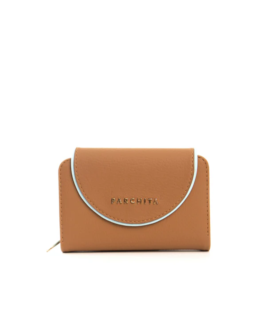 Parchita Billetera Becca Miel X Azul