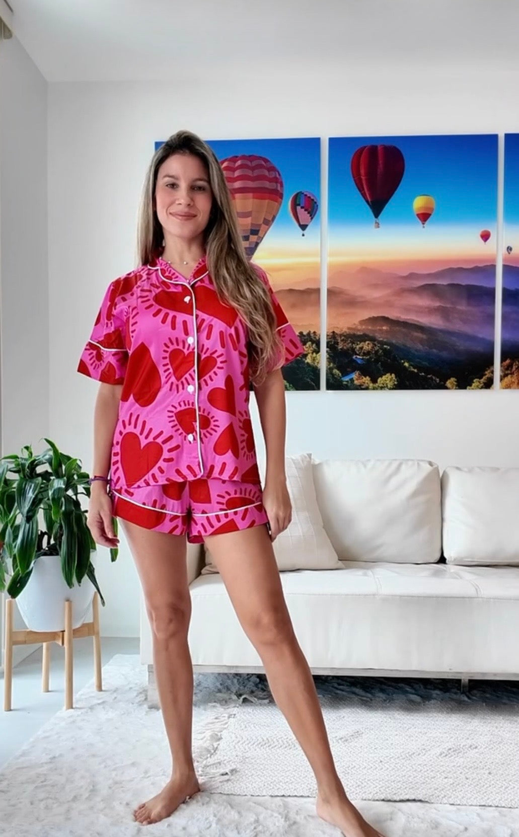 Pijama Bambula Selva Africana Azul (MANGA CORTA Y SHORT)