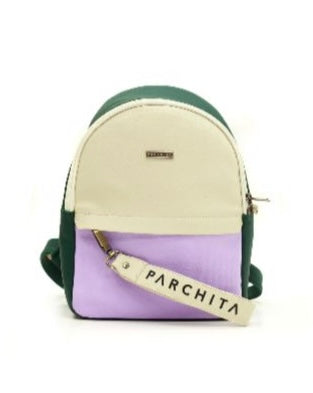 Parchita Bruno Beige y Violeta Backpack