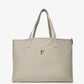 Parchita Amalia tote bag, Fog gray x Antioquia green