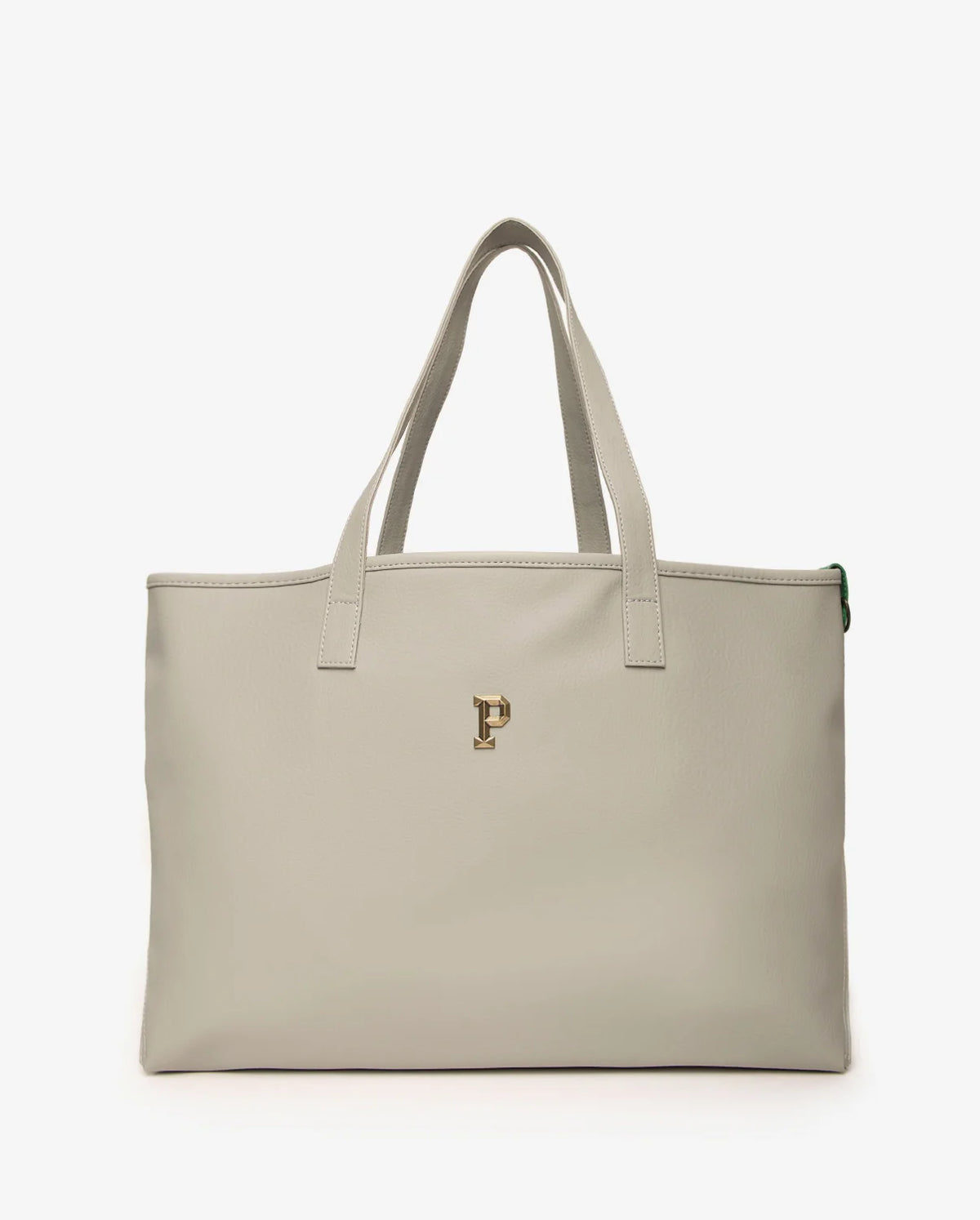 Parchita Amalia tote bag, Fog gray x Antioquia green