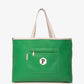 Parchita Amalia tote bag, Fog gray x Antioquia green