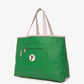 Parchita Amalia tote bag, Fog gray x Antioquia green