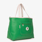 Parchita Amalia tote bag, Fog gray x Antioquia green